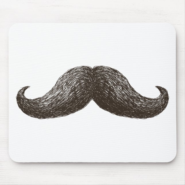 La-Schnurrbart (Licht) Mousepad (Vorne)