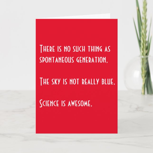La science est géniale Nerdy Romantique carte de S (Devant)