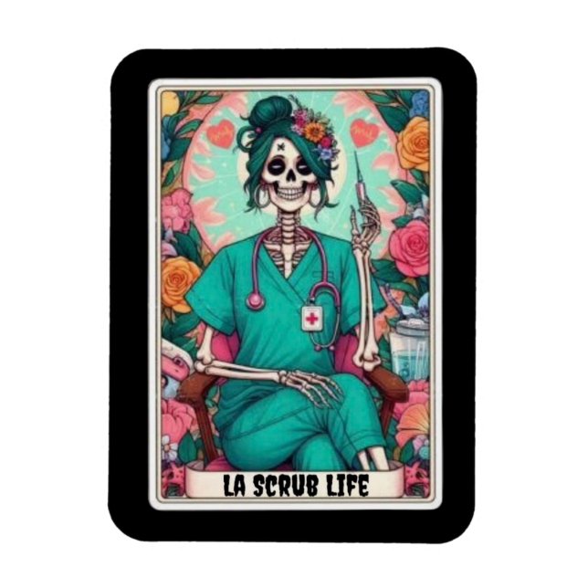 La Scrub Life Tarot Card Magnet (Vertikal)