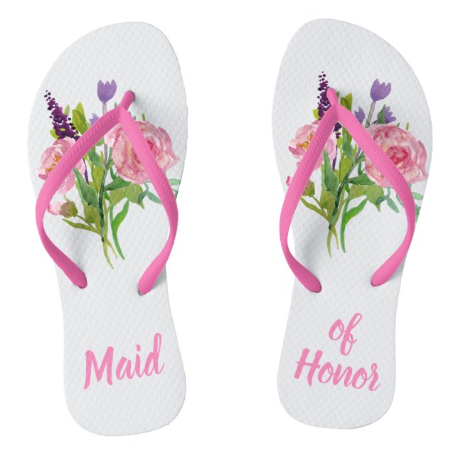 La servante d'honneur Bouquet floral Mariage tongs (Semelle)