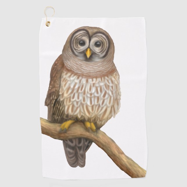 La serviette de golf de hibou barré (Devant)