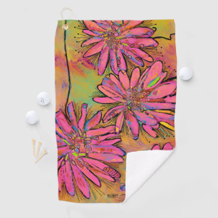La serviette de golf Pink Daisy