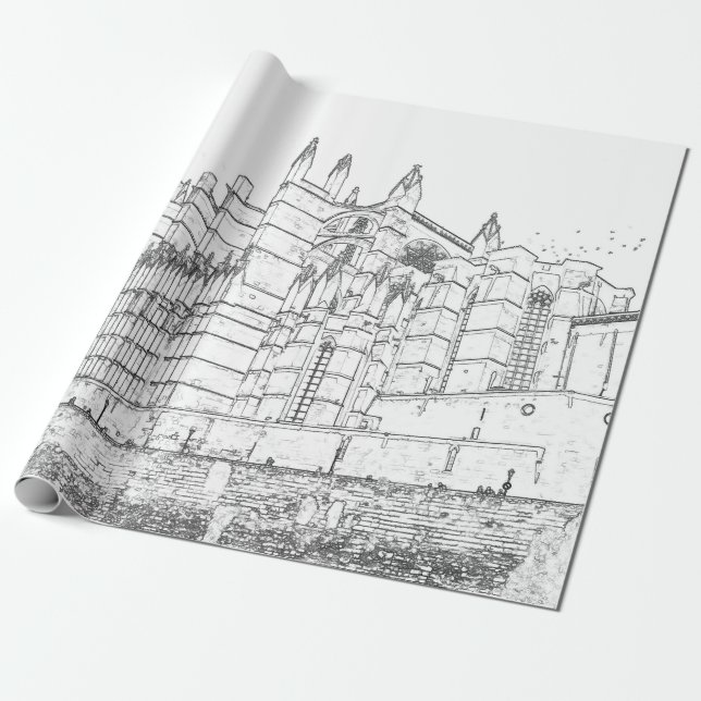 La Seu, die Kathedrale von Palma de Mallorca - Spa Geschenkpapier (Ungerollt)