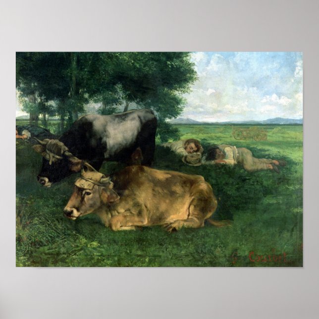La Siesta Pendant la saison des foins , 1867, Poster (Vorne)
