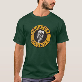 La signature retentit le T-shirt de logo