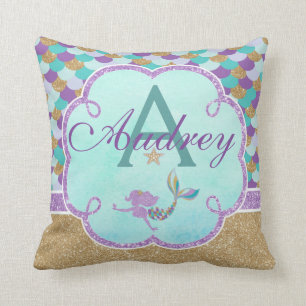 La sirène a personnalisé le nom de coussin de