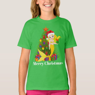 La sirène mignonne de Noël ajoutent le T-shirt d