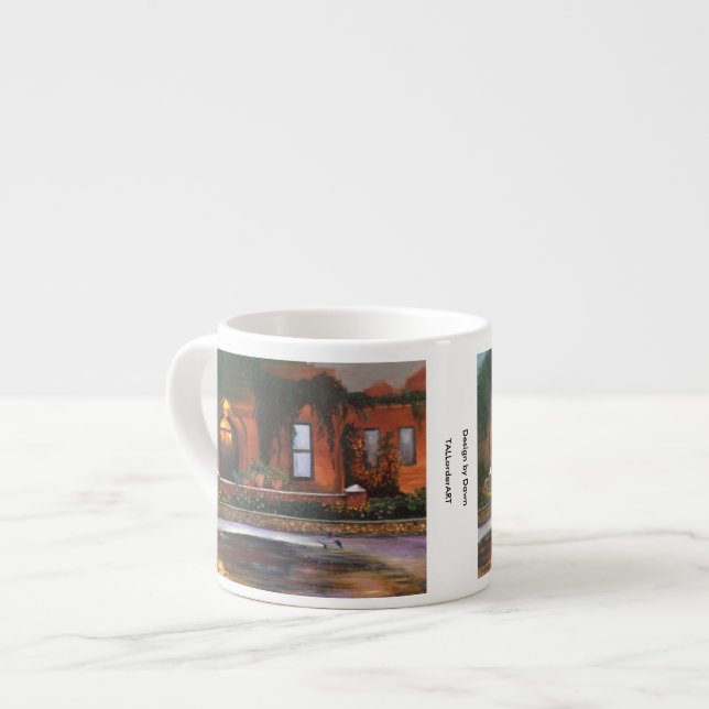 La "soirée fleurit" la tasse de café express (Devant gauche)