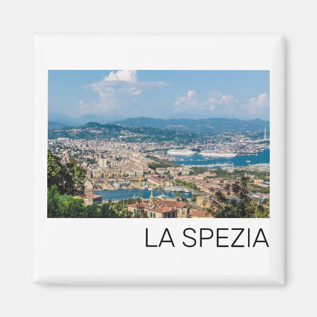La Spezia Cityscape Ligurien Italien Holiday Souve Magnet (Vorne)