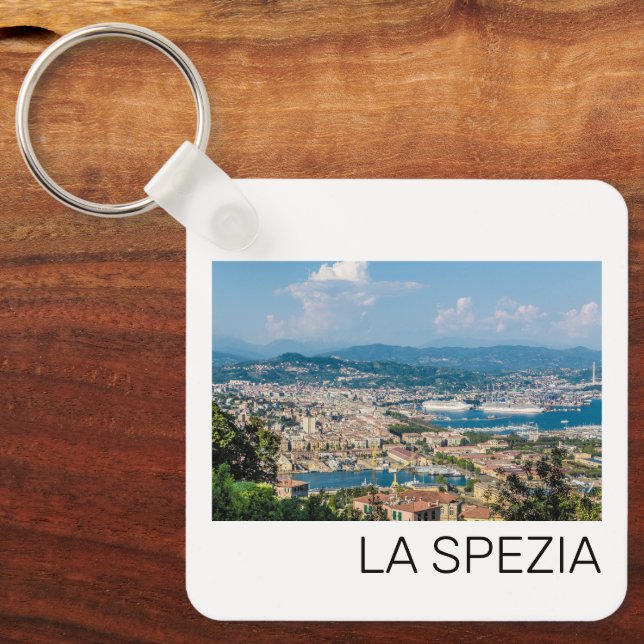 La Spezia Cityscape Ligurien Italien Holiday Souve Schlüsselanhänger (Vorderseite)