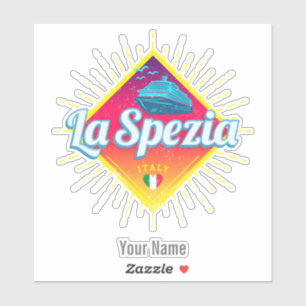 La Spezia Liguria Italien Retro Kreuzfahrtschiff V Aufkleber