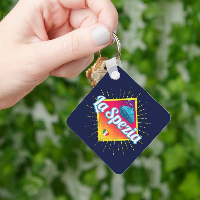 La Spezia Liguria Italien Retro Kreuzfahrtschiff V Schlüsselanhänger (Hand)