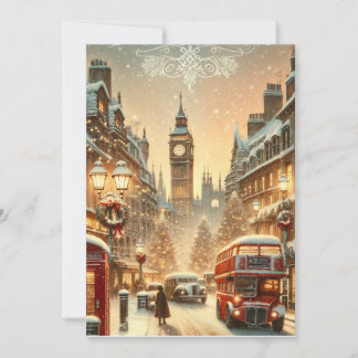 La splendeur festive de Londres - Carte de Noël vi