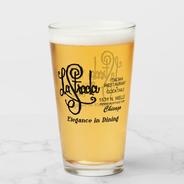 La Strada Restaurant, Altstadt, Chicago, IL Glas (Vorne (Gefüllt))