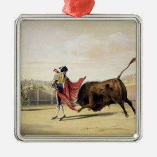 La Suerte de la Capa, 1865 (Farbelitho) Silbernes Ornament