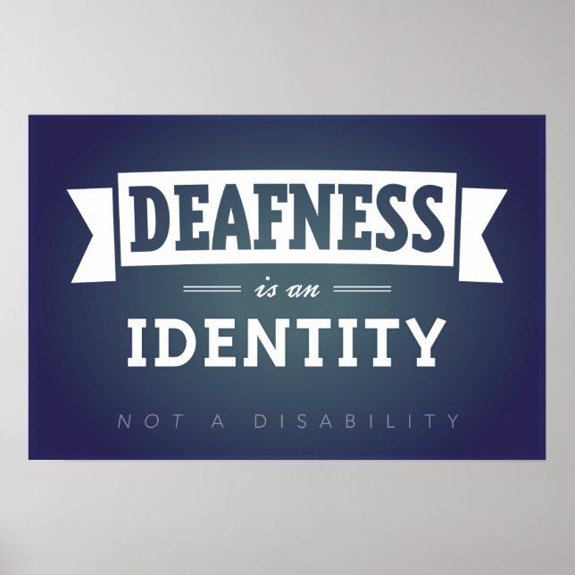 La surdité est une identité. POSTER (Devant)