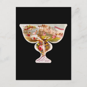La Sylphide Bourbon-Whiskey-Etikett Postkarte