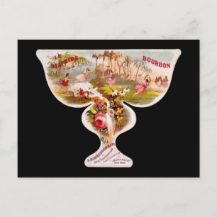 La Sylphide Bourbon-Whiskey-Etikett Postkarte