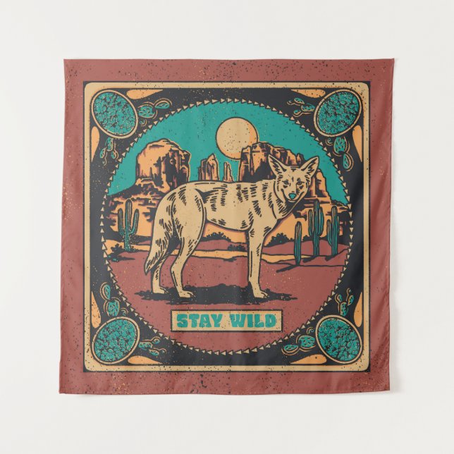 La Tapisserie de Stay Wild Coyote (Devant)