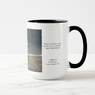 la tasse 15oz avec l'art de "enfance" et l'Emerson