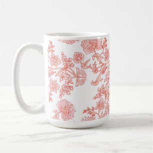 La tasse à café florale toile classique