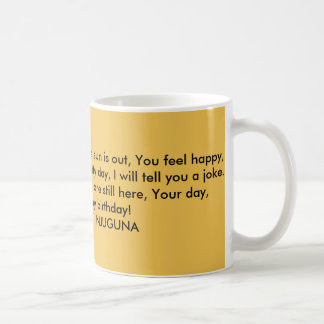 LA TASSE AIMÉE DE JOYEUX ANNIVERSAIRE DE POÉSIE DE