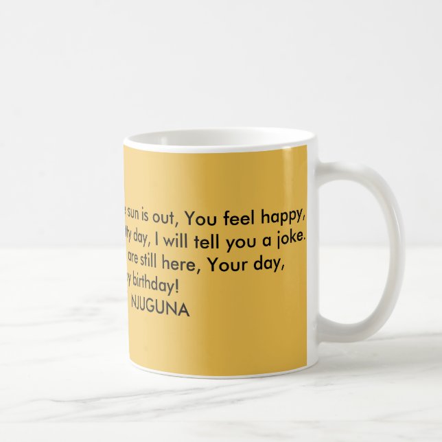 LA TASSE AIMÉE DE JOYEUX ANNIVERSAIRE DE POÉSIE DE (Droite)