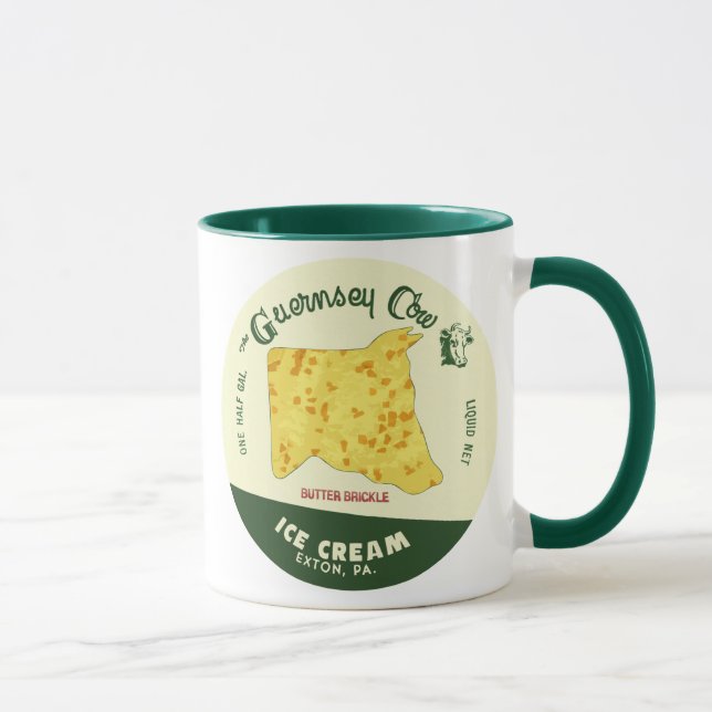 La tasse Brickle de crème glacée de beurre de (Droite)