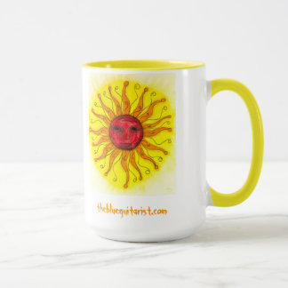 La tasse de café bleue de "cadran solaire" de