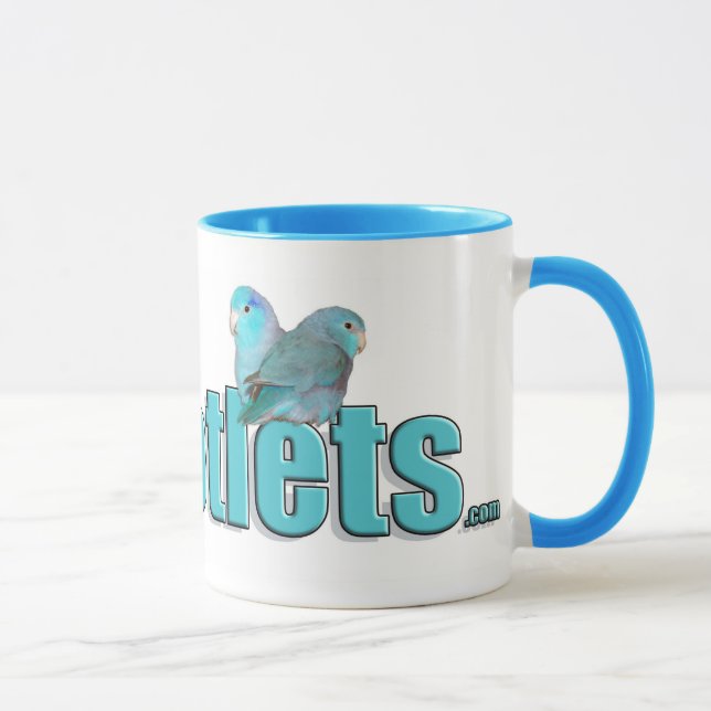 La tasse de café bleue Pacifique de Parrotlets (Droite)