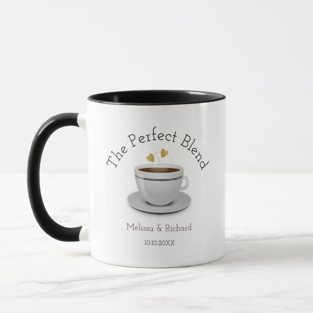 La tasse de café Cœur Parfait Mélange pour mariage (Gauche)