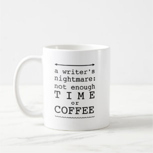 La tasse de café de cauchemar de l'écrivain