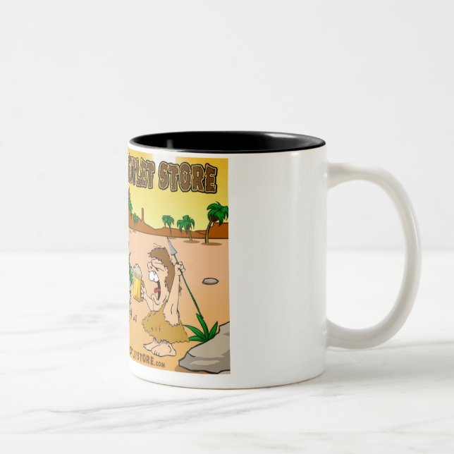 La tasse de café de caverne d'homme (Droit)