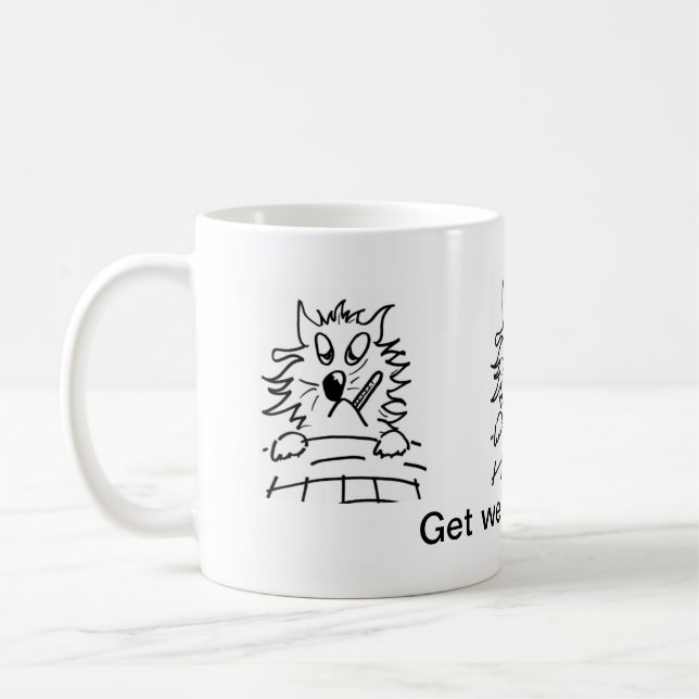 la tasse de café grincheuse drôle de chat (Gauche)