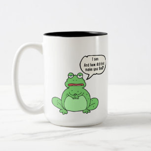 La tasse de grenouille de thérapie veut savoir