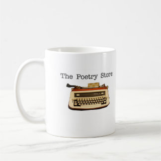 La tasse de logo de magasin de poésie
