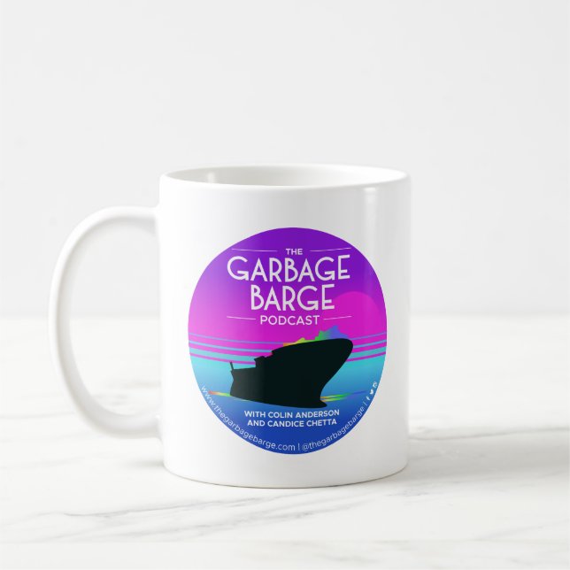 La tasse de logo de Podcast de péniche de déchets (Gauche)