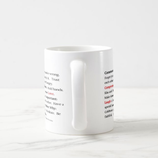 La tasse de manifeste de couples (Poignée)