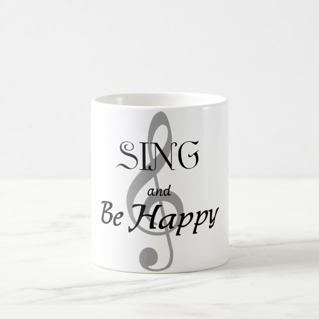 La tasse de musique "chantent et soient heureuse " (Centre)