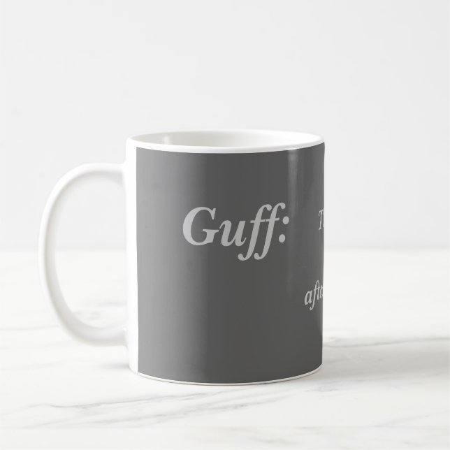 La tasse de pet. Les bêtises, déchirure, (Gauche)