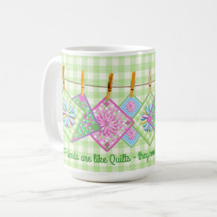 La tasse de Quilter - citation - carrés de