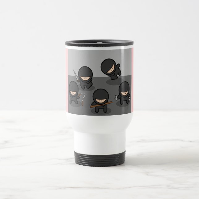 La tasse de voyage badine/ado - rose de Ninja (Centre)