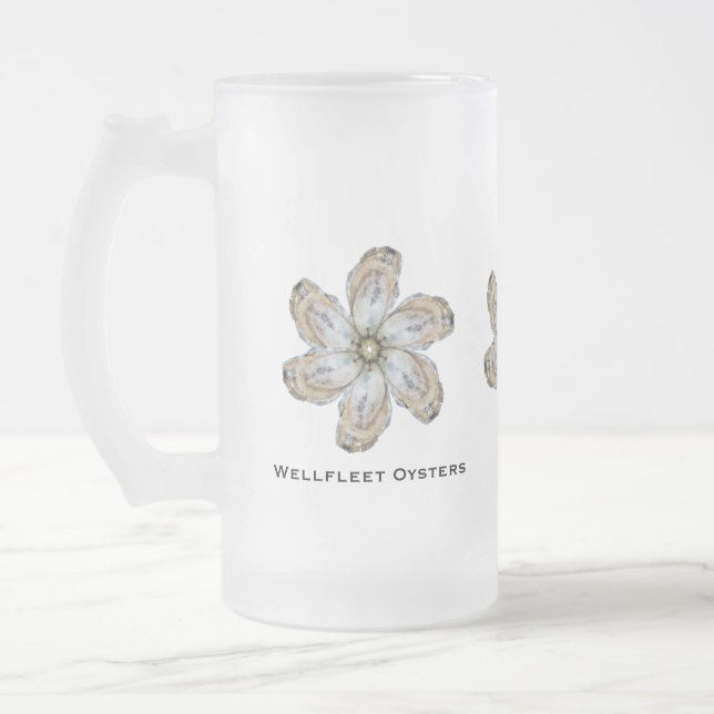 La tasse en verre de fleur d'huître - concevez A (Gauche)
