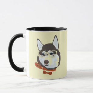 La tasse fraîche de chien de chien de traîneau