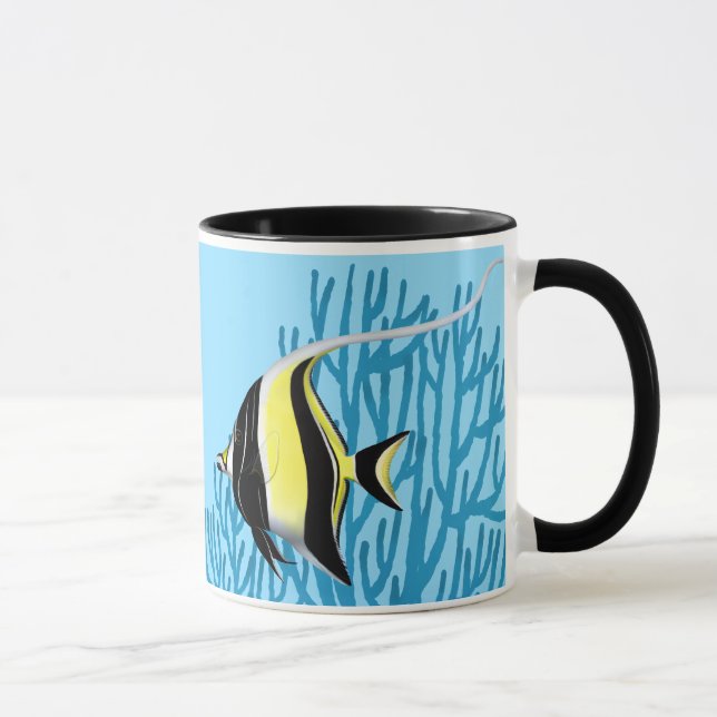 La tasse maure de poissons de récif d'idole (Droite)