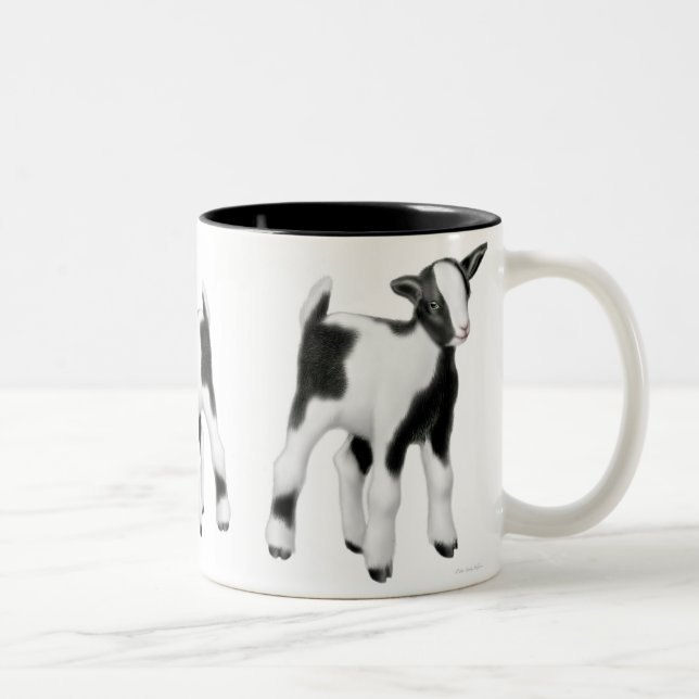 La tasse mignonne de chèvre de bébé (Droit)