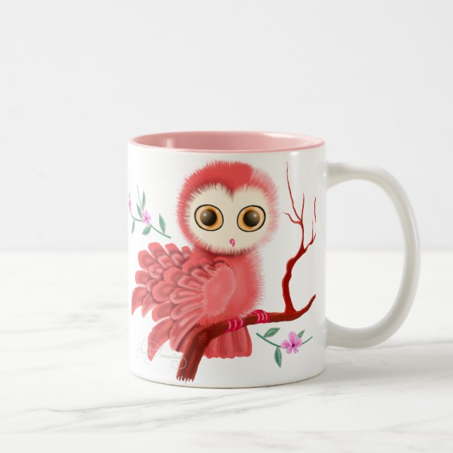 La tasse pensive de collecteur de hibou par (Droit)