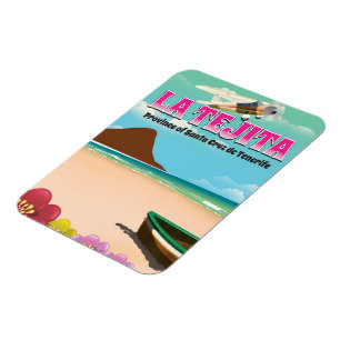 La Tejita Teneriffa Strand Reiseplakat Magnet