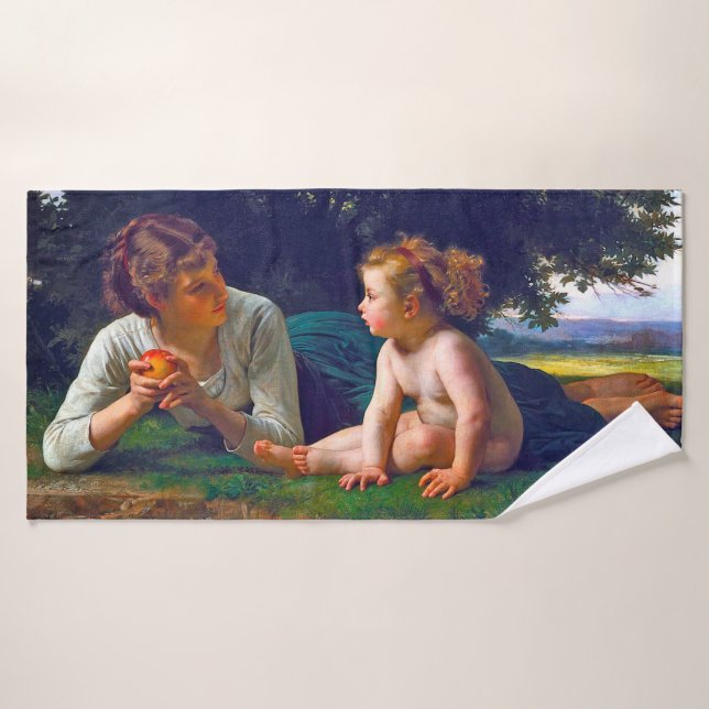 La Tentation, Bouguereau (Serviette de bain)