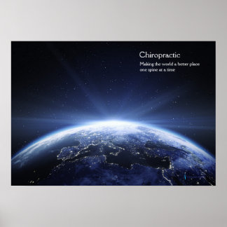 La Terre avec les lumières de l'Europe Poster chir